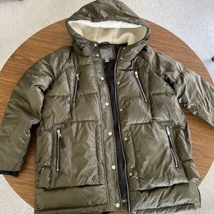 Haven Olive Green Down Puffer Jacket
